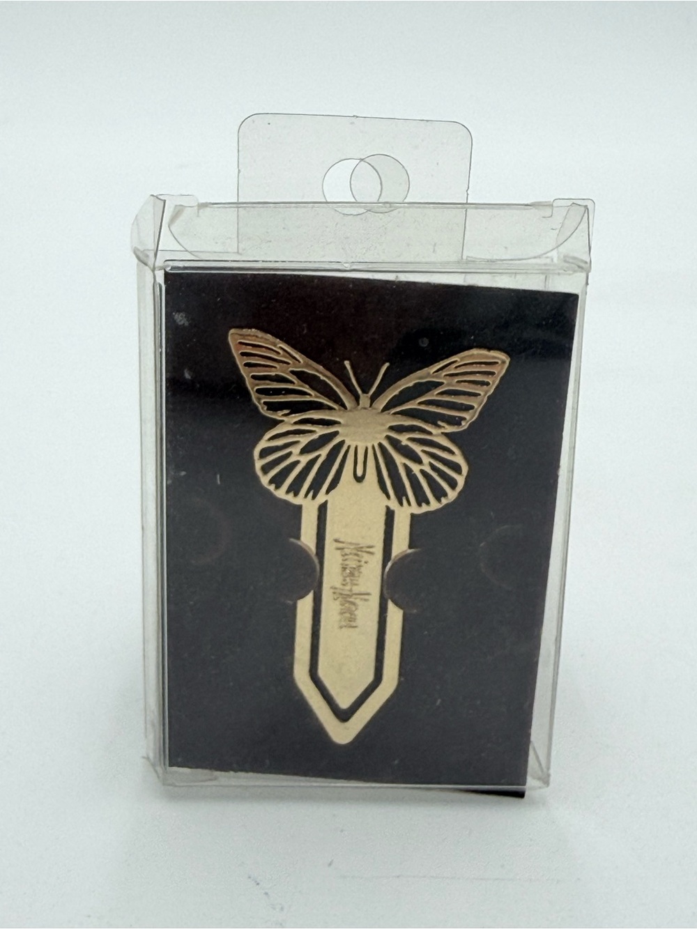 Vintage Neiman Marcus Golden Brass Butterfly Bookmark Clip